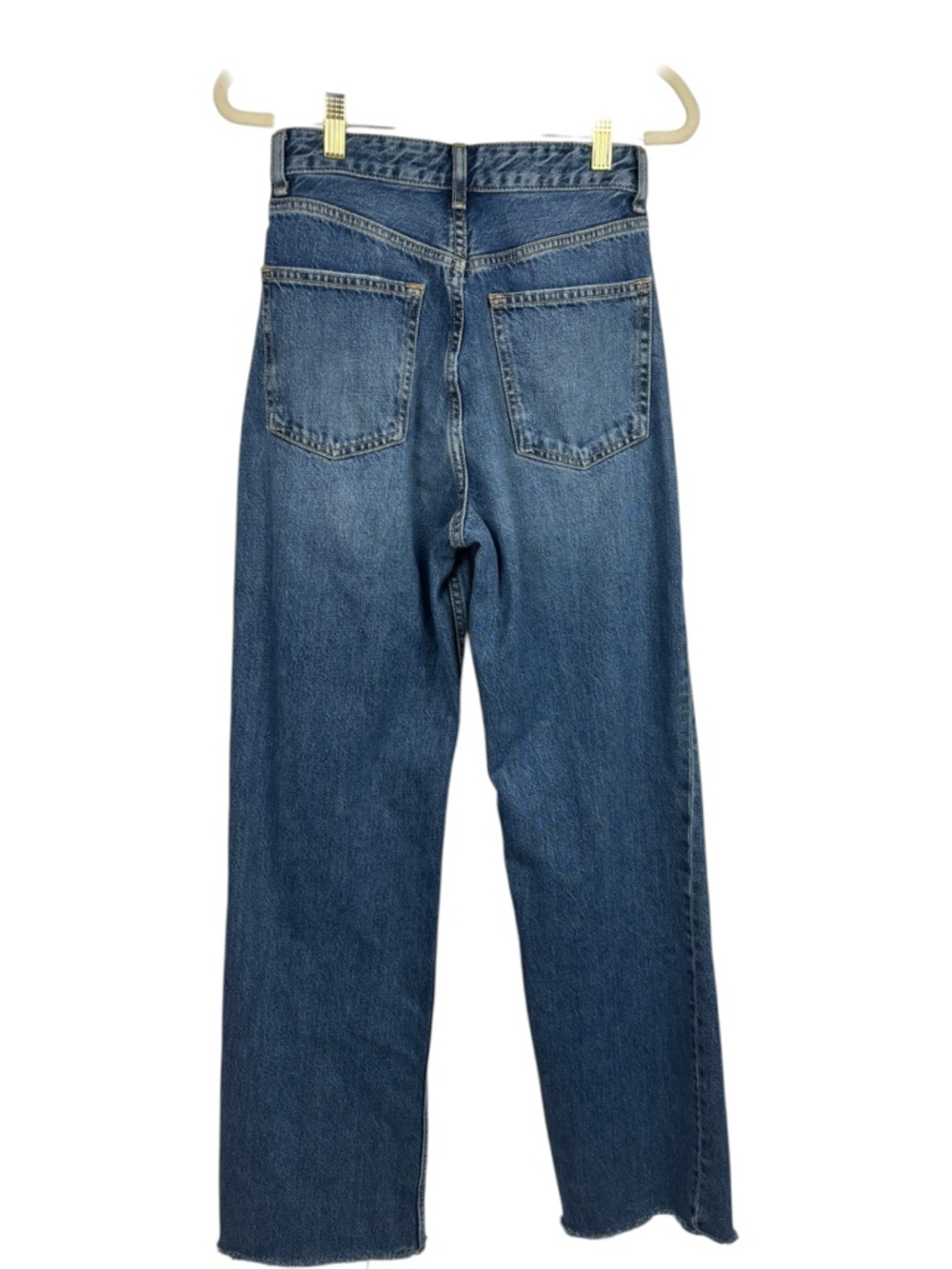 Zara High Waist Straight Leg Jean Medium Wash Denim Size 4 - Picture 6 of 7